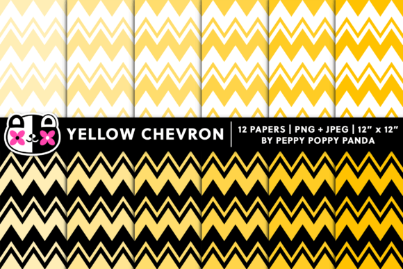 Download Chunky Yellow Chevron Digital Paper - Digital paper Collection