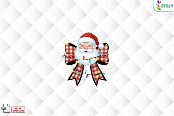 Download Santa Bow with Lights PNG - Bow Collection
