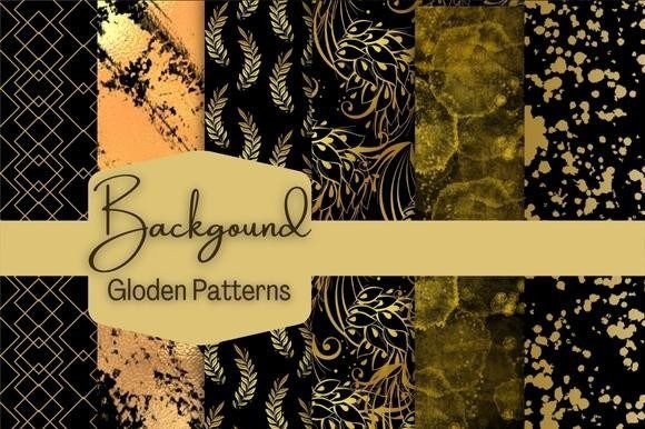 Download Golden Patterns Digital Paper - Digital paper Collection