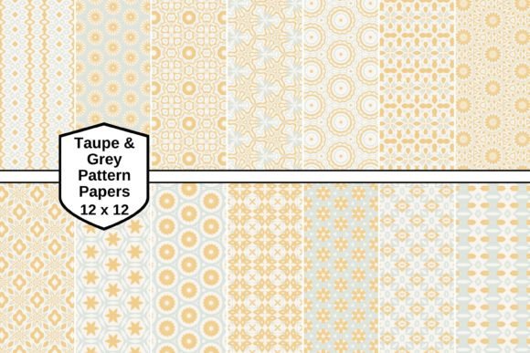 Download Taupe &amp; Grey Pattern Papers (1) - Paper Collection