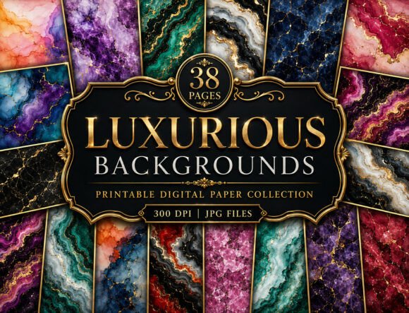 Download Alcohol Ink Abstract Digital Papers - Digital paper Collection