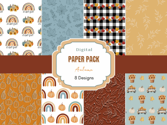 Download Autumn Digital Paper Pack - Digital paper Collection